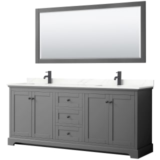 A thumbnail of the Wyndham Collection WCV232380D-QTZ-UNSM70 Dark Gray / Giotto Quartz Top / Matte Black Hardware