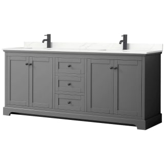 A thumbnail of the Wyndham Collection WCV232380D-QTZ-UNSMXX Dark Gray / Giotto Quartz Top / Matte Black Hardware