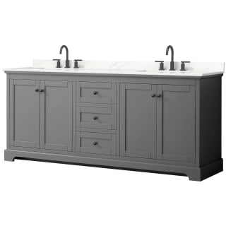 A thumbnail of the Wyndham Collection WCV232380D-QTZ-US3MXX Dark Gray / Giotto Quartz Top / Matte Black Hardware