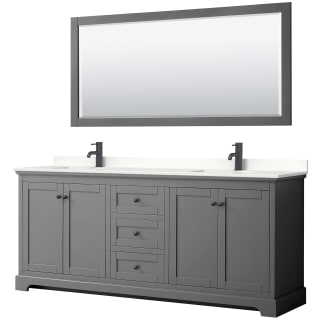 A thumbnail of the Wyndham Collection WCV232380D-QTZ-UNSM70 Dark Gray / White Quartz Top / Matte Black Hardware