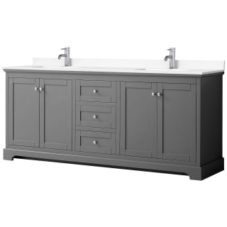 A thumbnail of the Wyndham Collection WCV232380D-VCA-MXX Dark Gray / White Cultured Marble Top / Polished Chrome Hardware