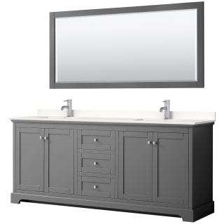 A thumbnail of the Wyndham Collection WCV232380D-QTZ-UNSM70 Dark Gray / White Quartz Top / Polished Chrome Hardware