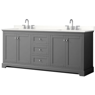 A thumbnail of the Wyndham Collection WCV232380D-QTZ-US3MXX Dark Gray / White Quartz Top / Polished Chrome Hardware