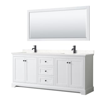 A thumbnail of the Wyndham Collection WCV232380D-VCA-M70 White / Carrara Cultured Marble Top / Matte Black Hardware