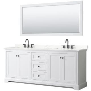 A thumbnail of the Wyndham Collection WCV232380D-QTZ-US3M70 White / Giotto Quartz Top / Matte Black Hardware