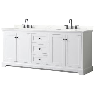 A thumbnail of the Wyndham Collection WCV232380D-QTZ-US3MXX White / Giotto Quartz Top / Matte Black Hardware