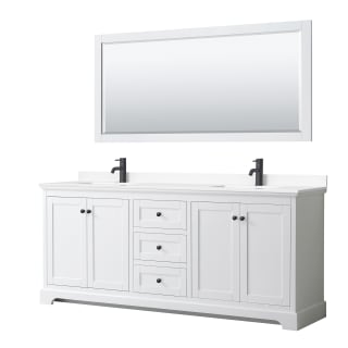 A thumbnail of the Wyndham Collection WCV232380D-VCA-M70 White / White Cultured Marble Top / Matte Black Hardware