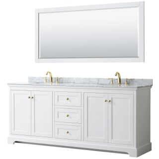 A thumbnail of the Wyndham Collection WCV232380DCMUNOM70 White / White Carrara Marble Top / Brushed Gold Hardware