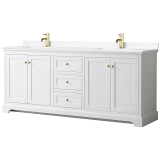 A thumbnail of the Wyndham Collection WCV232380D-VCA-MXX White / White Cultured Marble Top / Brushed Gold Hardware