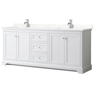 A thumbnail of the Wyndham Collection WCV232380D-QTZ-UNSMXX White / Giotto Quartz Top / Polished Chrome Hardware