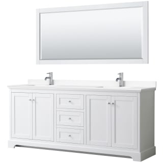 A thumbnail of the Wyndham Collection WCV232380D-VCA-M70 White / White Cultured Marble Top / Polished Chrome Hardware