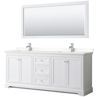 A thumbnail of the Wyndham Collection WCV232380D-QTZ-UNSM70 White / White Quartz Top / Polished Chrome Hardware