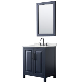 A thumbnail of the Wyndham Collection WCV252530S-QTZ-US3M24 Dark Blue / Giotto Quartz Top / Matte Black Hardware