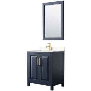 A thumbnail of the Wyndham Collection WCV252530S-VCA-M24 Dark Blue / Carrara Cultured Marble Top / Brushed Gold Hardware