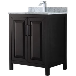 Wyndham Collection Wcv252530sdecmunsmxx Dark Espresso Carrara Top Daria 30 Free Standing Single Vanity Set With Mdf Cabinet Marble Vanity Top And Undermount Sink Faucet Com