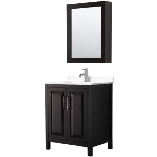 A thumbnail of the Wyndham Collection WCV252530S-VCA-MED Dark Espresso / White Cultured Marble Top / Polished Chrome Hardware