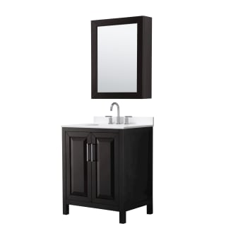 A thumbnail of the Wyndham Collection WCV252530S-QTZ-US3MED Dark Espresso / White Quartz Top / Polished Chrome Hardware