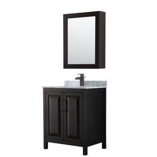 A thumbnail of the Wyndham Collection WCV252530SUNSMED Dark Espresso / White Carrara Marble Top / Matte Black Hardware