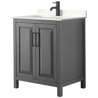 A thumbnail of the Wyndham Collection WCV252530S-VCA-MXX Dark Gray / Carrara Cultured Marble Top / Matte Black Hardware