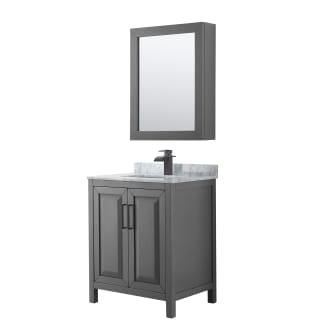 A thumbnail of the Wyndham Collection WCV252530SUNSMED Dark Gray / White Carrara Marble Top / Matte Black Hardware