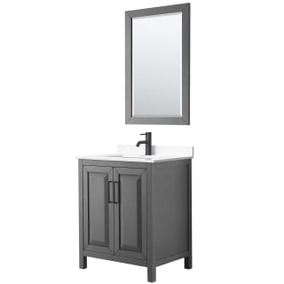 A thumbnail of the Wyndham Collection WCV252530S-VCA-M24 Dark Gray / White Cultured Marble Top / Matte Black Hardware