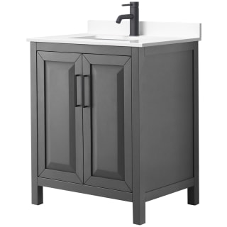 A thumbnail of the Wyndham Collection WCV252530S-VCA-MXX Dark Gray / White Cultured Marble Top / Matte Black Hardware