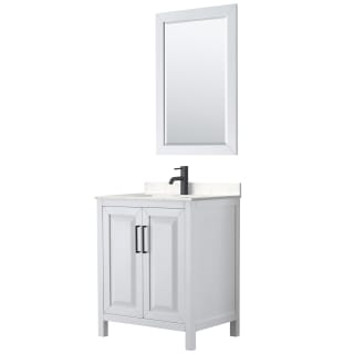 A thumbnail of the Wyndham Collection WCV252530S-VCA-M24 White / Carrara Cultured Marble Top / Matte Black Hardware