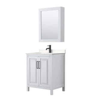 A thumbnail of the Wyndham Collection WCV252530S-VCA-MED White / Carrara Cultured Marble Top / Matte Black Hardware