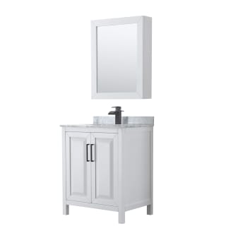 A thumbnail of the Wyndham Collection WCV252530SUNSMED White / White Carrara Marble Top / Matte Black Hardware
