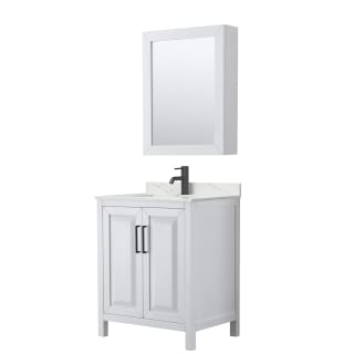 A thumbnail of the Wyndham Collection WCV252530S-QTZ-UNSMED White / Giotto Quartz Top / Matte Black Hardware