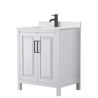 A thumbnail of the Wyndham Collection WCV252530S-QTZ-UNSMXX White / Giotto Quartz Top / Matte Black Hardware