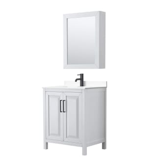 A thumbnail of the Wyndham Collection WCV252530S-VCA-MED White / White Cultured Marble Top / Matte Black Hardware