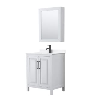 A thumbnail of the Wyndham Collection WCV252530S-QTZ-UNSMED White / White Quartz Top / Matte Black Hardware