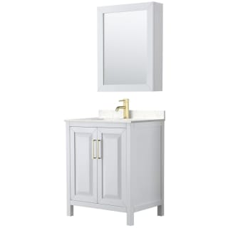 A thumbnail of the Wyndham Collection WCV252530S-VCA-MED White / Carrara Cultured Marble Top / Brushed Gold Hardware