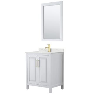 A thumbnail of the Wyndham Collection WCV252530S-QTZ-UNSM24 White / Giotto Quartz Top / Brushed Gold Hardware