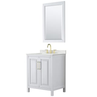 A thumbnail of the Wyndham Collection WCV252530S-QTZ-US3M24 White / Giotto Quartz Top / Brushed Gold Hardware