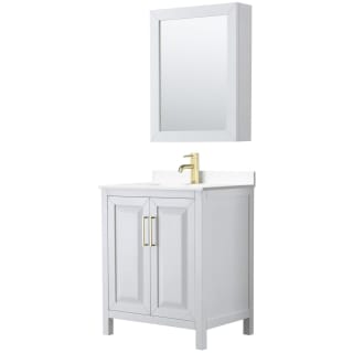 A thumbnail of the Wyndham Collection WCV252530S-VCA-MED White / White Cultured Marble Top / Brushed Gold Hardware