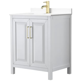 A thumbnail of the Wyndham Collection WCV252530S-VCA-MXX White / White Cultured Marble Top / Brushed Gold Hardware