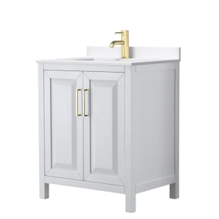 A thumbnail of the Wyndham Collection WCV252530S-QTZ-UNSMXX White / White Quartz Top / Brushed Gold Hardware