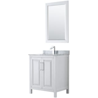 A thumbnail of the Wyndham Collection WCV252530SUNSM24 White / White Carrara Marble Top / Polished Chrome Hardware