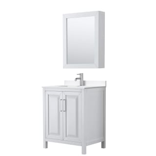 A thumbnail of the Wyndham Collection WCV252530S-QTZ-UNSMED White / White Quartz Top / Polished Chrome Hardware