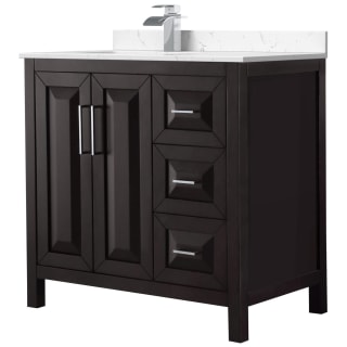 A thumbnail of the Wyndham Collection WCV252536S-Left-VCA-MXX Dark Espresso / Carrara Cultured Marble Top / Polished Chrome Hardware