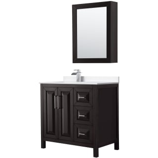 A thumbnail of the Wyndham Collection WCV252536S-Left-VCA-MED Dark Espresso / White Cultured Marble Top / Polished Chrome Hardware