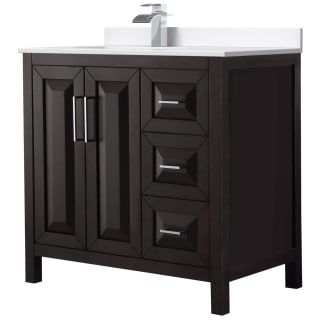 A thumbnail of the Wyndham Collection WCV252536S-Left-VCA-MXX Dark Espresso / White Cultured Marble Top / Polished Chrome Hardware