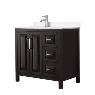 A thumbnail of the Wyndham Collection WCV252536S-QTZ-UNSMXX Dark Espresso / White Quartz Top / Polished Chrome Hardware