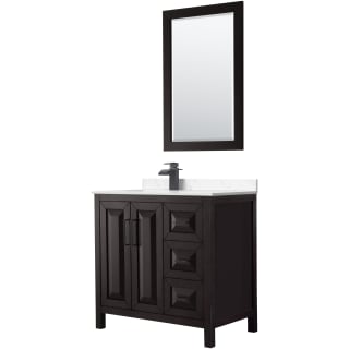 A thumbnail of the Wyndham Collection WCV252536S-Left-VCA-M24 Dark Espresso / Carrara Cultured Marble Top / Matte Black Hardware