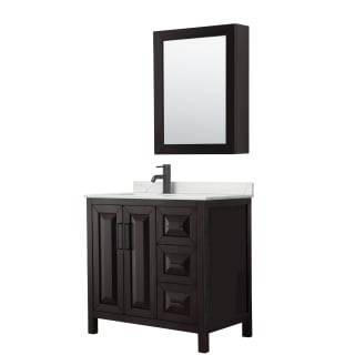 A thumbnail of the Wyndham Collection WCV252536S-QTZ-UNSMED Dark Espresso / Giotto Quartz Top / Matte Black Hardware