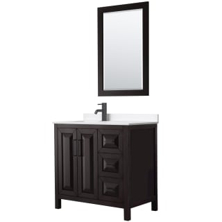 A thumbnail of the Wyndham Collection WCV252536S-QTZ-UNSM24 Dark Espresso / White Quartz Top / Matte Black Hardware