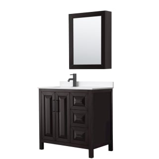 A thumbnail of the Wyndham Collection WCV252536S-QTZ-UNSMED Dark Espresso / White Quartz Top / Matte Black Hardware