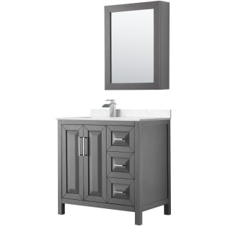 A thumbnail of the Wyndham Collection WCV252536S-Left-VCA-MED Dark Gray / Carrara Cultured Marble Top / Polished Chrome Hardware